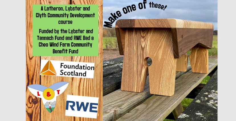 Woodworking class image with creepie stool