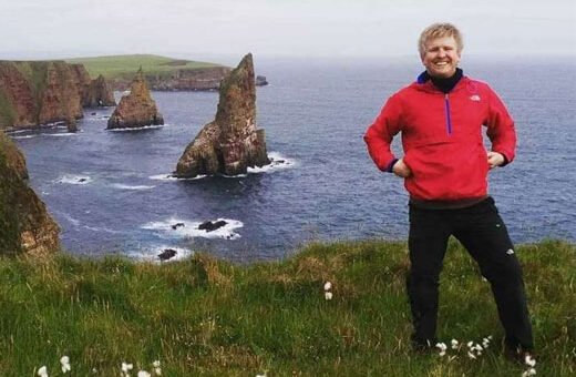 Kenny McElroy at stacks of Duncansby