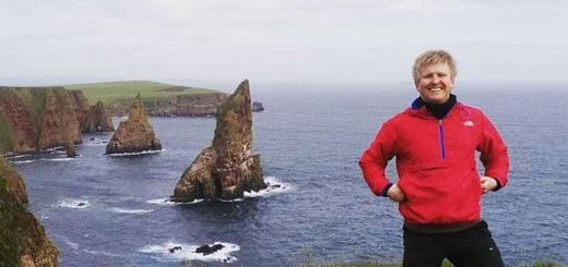 Kenny McElroy at stacks of Duncansby